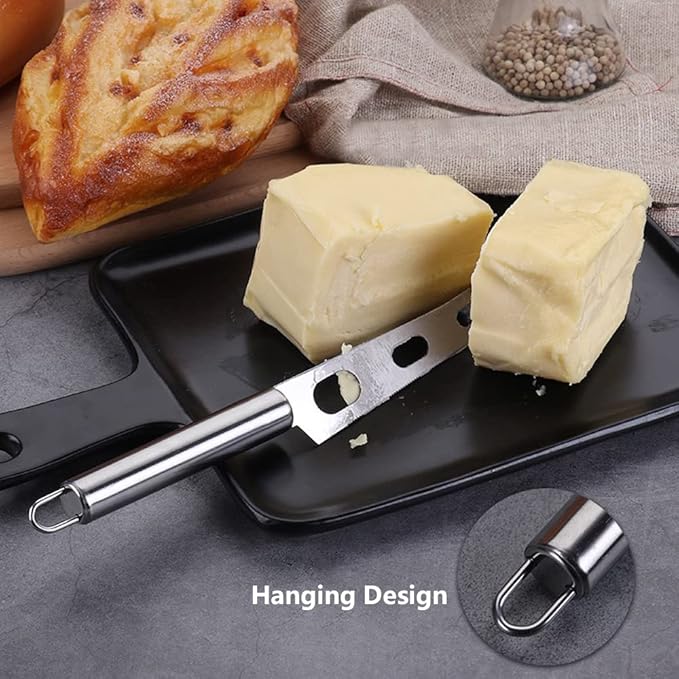 10-inch Cheese Knife - Cuts Soft & Semi Hard Types, Perfect for Slicing Butter, Pizza and Fruit - Kitchen Baking Tools Supplies