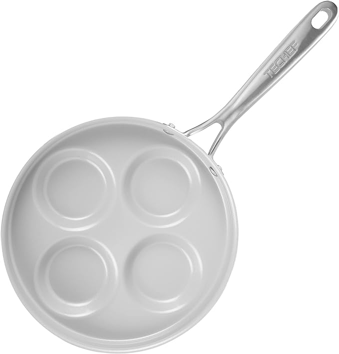TECHEF - CeraTerra Ceramic Nonstick 4-Cup Egg Frying Pan (PFAS, PTFE, and PFOA Free), Made in Korea, (Egg Pan)