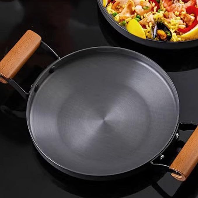 Omabeta Braiser Pan,Multifunction Induction Cooking Fry Pan with Dual Handles for Home Kitchen Cookware,Aluminum Alloy (26cm)