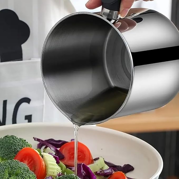 Bacon Grease Container with Strainer & Lid, 43oz Stainless Steel Grease Saver for Kitchen, Leakproof Oil Keeper with Non-Slip Handle, Fry Fat Storage Organizer for Cooking Oil/Grease