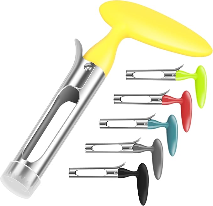 6Pack Stainless Steel Corer Fruit Corer Tool Ultra Sharp, Stainless Steel Easy To Operate And Clean For Baking Apples And Other Culinary Uses