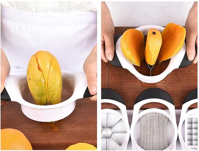 Pssopp Mango, Stainless Steel Fruit Vegetable Cutter for Quick and Easy Fruit Preparation for Busy Families (#4)