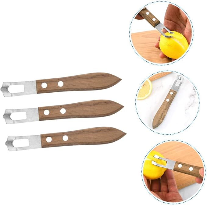 3pcs Wear-resistant Lemon Grater Portable Lemon Peelers Household Cheese Grater Stainless Steel Zester Accessory