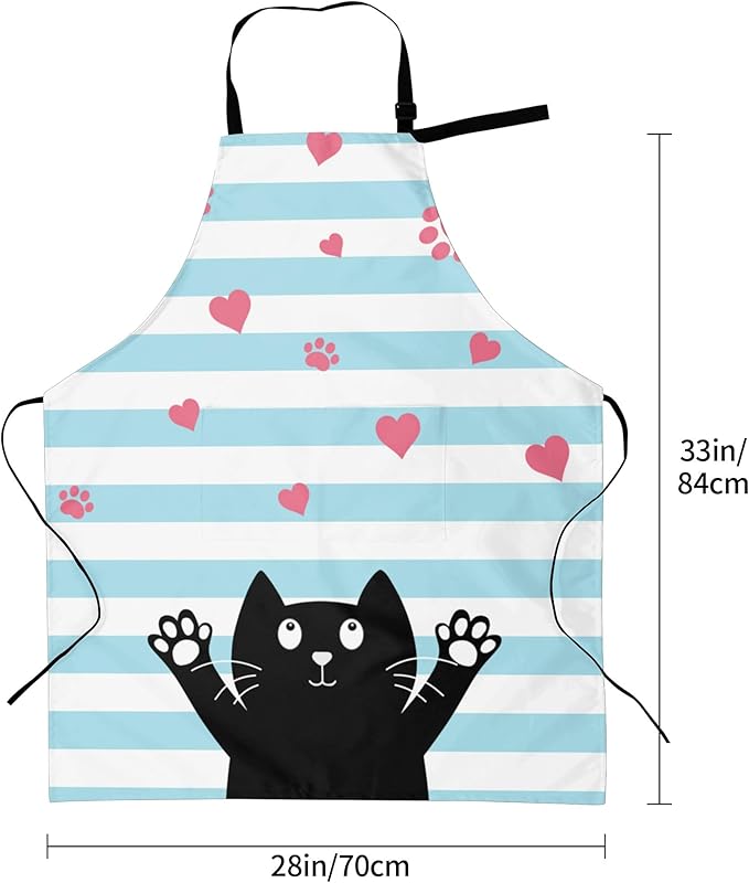 Apron with Pockets Aprons for Women Men Kitchen Chef Apron for Cooking Gardening Server Waitress Painting