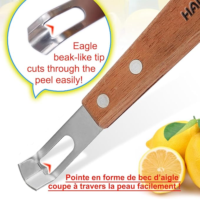 2-in-1 Zester & Channel Knife Bundle for Kitchen & Bar Aids