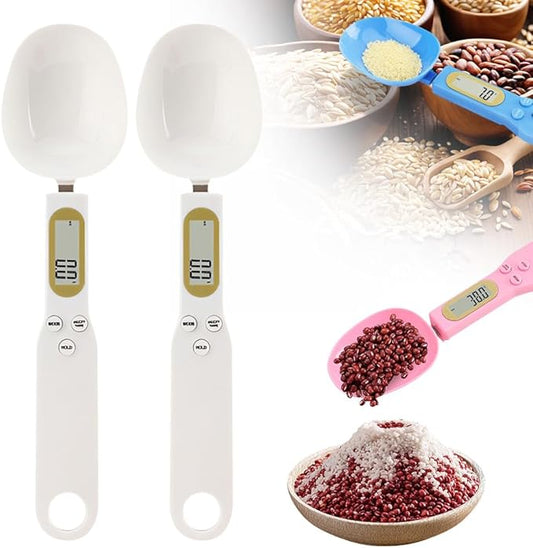 Electronic Measuring Spoon, 2026 New Kitchen Food Digital Measuring Scoop, Pet Food Measuring Scoop Electronic with LED Display for Dispensing Food, Kitchen and Dog Cat Food (2pcs)