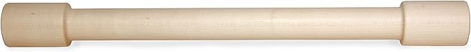 J.K. Adams Lovely Maple Wood Rolling Pin, 18-inches by 1-3/4-inches by 1/4-inches, Off-White