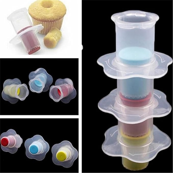 1Pc Cupcake Corer Decorating Divider Pastry Corer Model Cake Filler Corers Corers and Pitters Fruit and Vegetable Tools（Random Color）