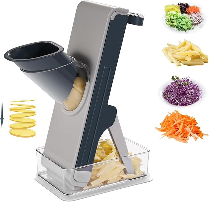 Upgrade safe mandoline slicer and chopper for kitchen,FEICO multifunctional vegetable cutter for vegetable veggie potato