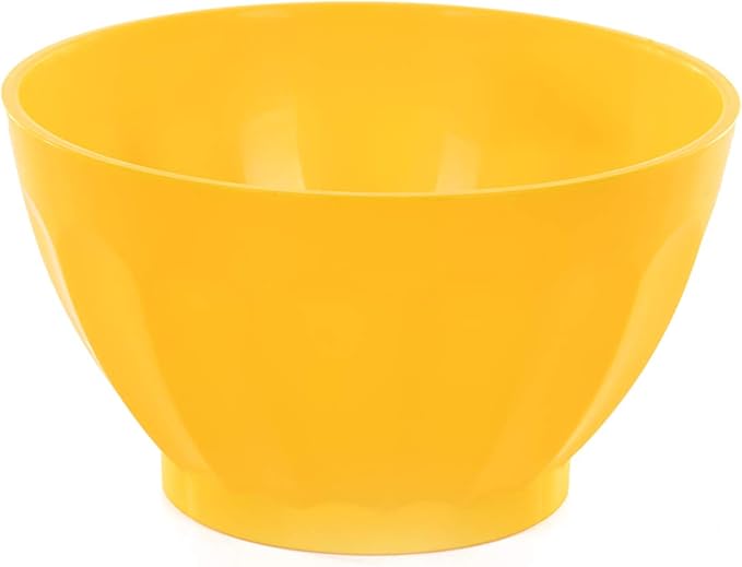 Mintra Unbreakable Plastic Bowl, YELLOW 4pk - Medium, 750ml, 25oz, 5.5inW x 3inH - (Part Of A Set) - Salad, Snacks, Breakfast Cereal, Fruit, Popcorn, Soup, Colorful, Shatterproof, BPA Free