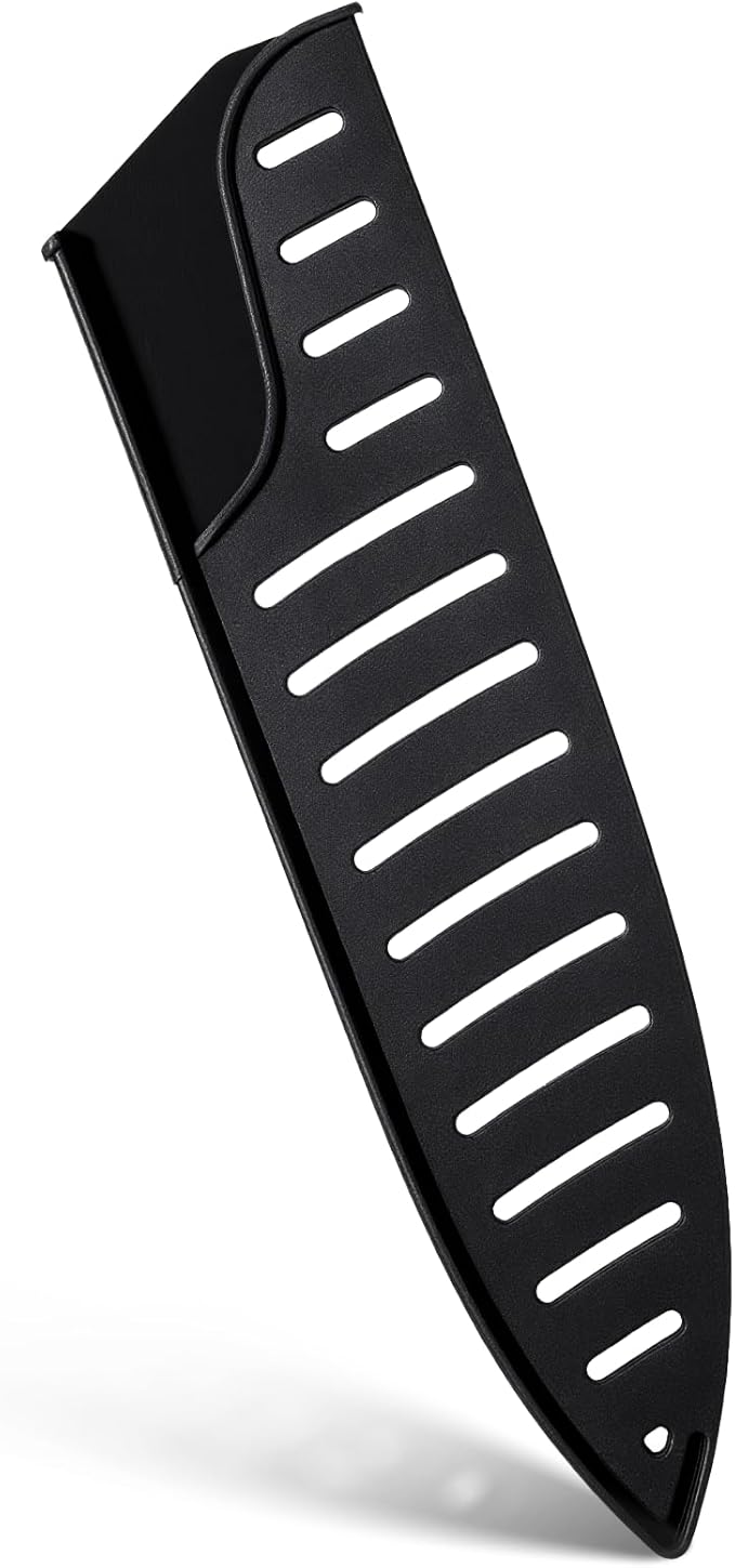 Knife Protector Sleeve 8 inch Plastic Safety Sheaths Black Kitchen Knife Protector Sleeve Safety Knives Covers Practical Protectors for Kitchen Knives