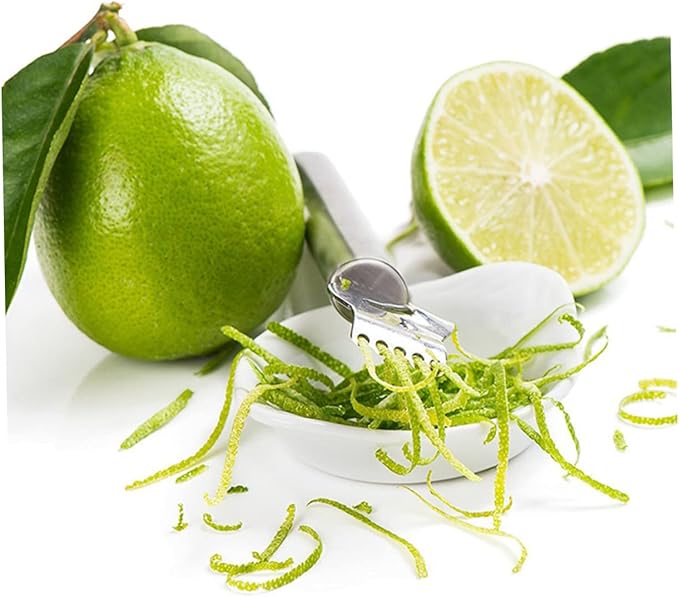 Stainless Steel Citrus Zester and Orange Peeler Tool for Home Kitchen Fruit Scraper Comfortable Grip for Lemon Lime and Orange Peeling and Zesting