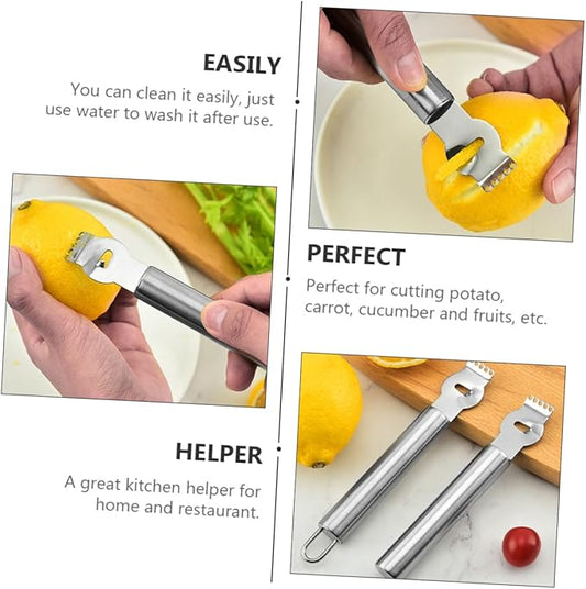 3pcs Stainless Steel Lemon Zester Grater Ergonomic Kitchen Tools for and Vegetable Peeling Multi-purpose Grater for Citrus Cheese