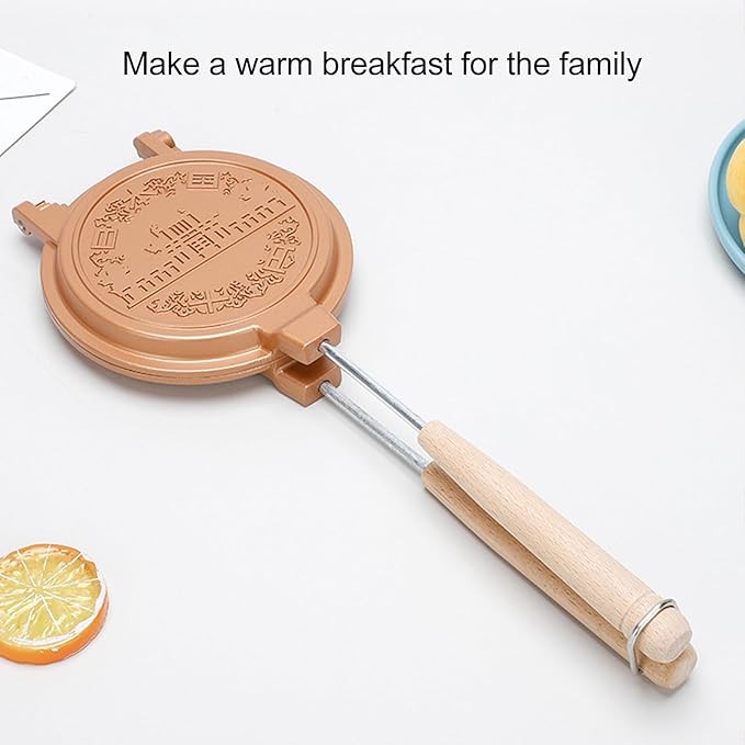 FOSA Double Sided Sandwich Baking Pan, Hot Sandwich Maker with Detachable Handle, Pancake Frying Pan for Breakfast Pancakes, Toast, Omelets