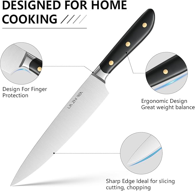 14-Piece Knife Block Set, High-Carbon Stainless Steel Dishwasher Safe Kitchen Knives Detachable Knife Holder, Includes Chef's, Santoku, Bread & Steak Knives (black)