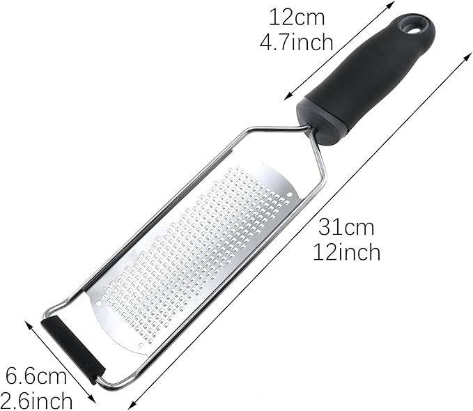 RLECS 12 Inch 304 Stainless Steel Multifunctional Fine Grater Kitchen Gadgets Suitable for Cooking Baking Salad Preparation Side Dish Preparation