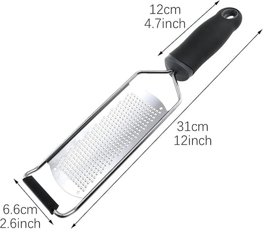 RLECS 12 Inch 304 Stainless Steel Multifunctional Fine Grater Kitchen Gadgets Suitable for Cooking Baking Salad Preparation Side Dish Preparation