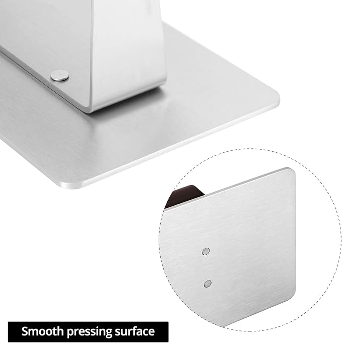 QWORK Stainless Steel Bacon Press with Heat-Resistant Wooden Handle, 9 Inch - Non-Stick, Griddle Bacon, Ham, Steak, Sandwich Press