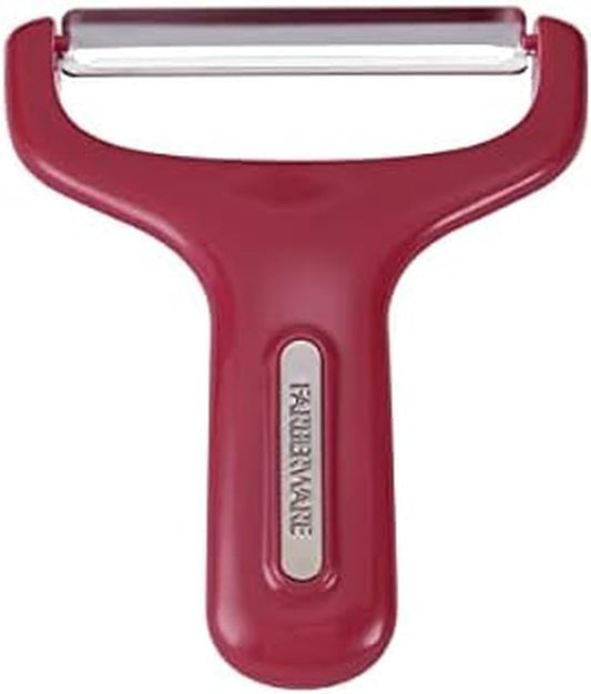 Farberware Professional Large Y Shaped Vegetable Peeler with Stainless Steel Premium Ultra Sharp Blade, 4.53x0.79x5.31 Inch, Berry