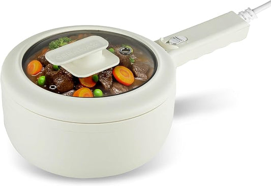 Electric Hot Pot for Cooking, Portable Hotpot Pot Electric Cooker Frying Pan for Dorm Room Essentials, Camping, RVs - 2024 Model