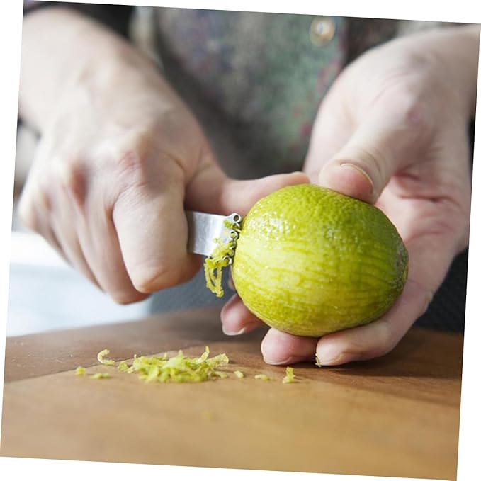 Lemon Peeler Zester Stainless Steel Fruit Peeler Citrus Scraper Easy Peeling and Slicing Dishwasher Safe for Home and Bar