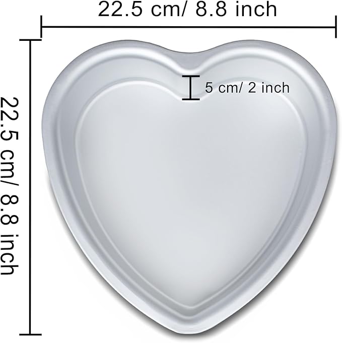 kefyixc 8 Inch Heart Shaped Cake PansSet of 3