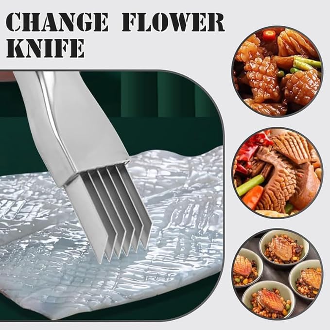 Shred Silk The Knife, 2024 Stainless Steel Finger Guard Green Onion Cutter Shred Silk Knife Set, Kitchen Safe Steel Slicing Tool for Hands Kitchen Vegetable Cutter for Chopping, Cutting