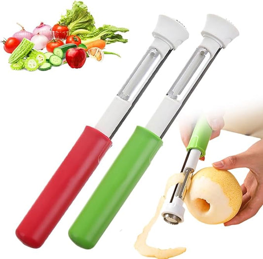 2-In-1 New Corer Tool and Apple Peeler, Stainless Steel Fruit Corer for Bell Peppers, Apples, Pears