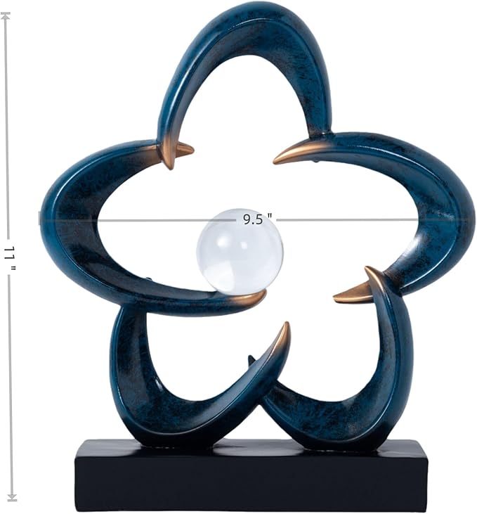Abstract Sculpture Art Home Decor Accents Modern Decorative Objects for Living Room Shelf Coffee Table TV Stand Cabinet Office Decor Accents (Blue A)