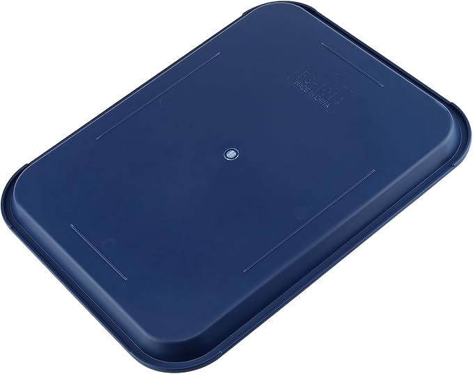 ZOENHOU 14 Pack 14 x 10 Inch Plastic Fast Food Tray, Rectangular Cafeteria Trays Serving Tray Bulk, Lunch Trays for Serving Home Restaurant Dinning Room Organization, Blue