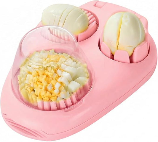 Multi-Use Heavy Duty Egg Slicer 3 Modes, Stainless Steel Egg Cutter for Hard Boiled Eggs, Fruit Slices, Mushroom Slicer, Kitchen Cutting Tool