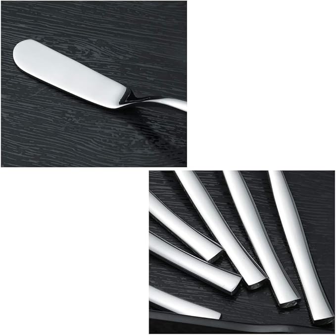 Idotry 6-Piece Stainless Steel Butter Knives, Cheese/Butter Spreaders, 6.32-INCH