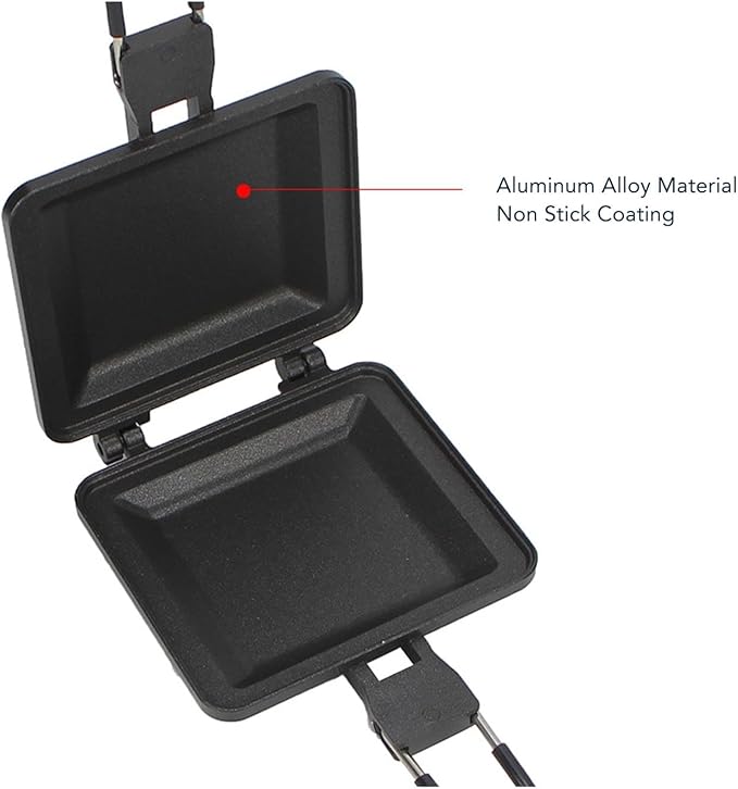 Press Sandwich Maker with Non Stick Plates, Foldable Portable Breakfast Maker Press Pan for Kitchen Camping