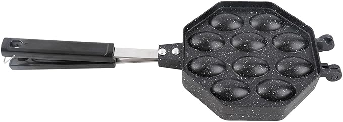 Egg Waffle Pan Stovetop Aluminum Alloy Anti Stick Bubble Maker Commercial 15x37.5cm