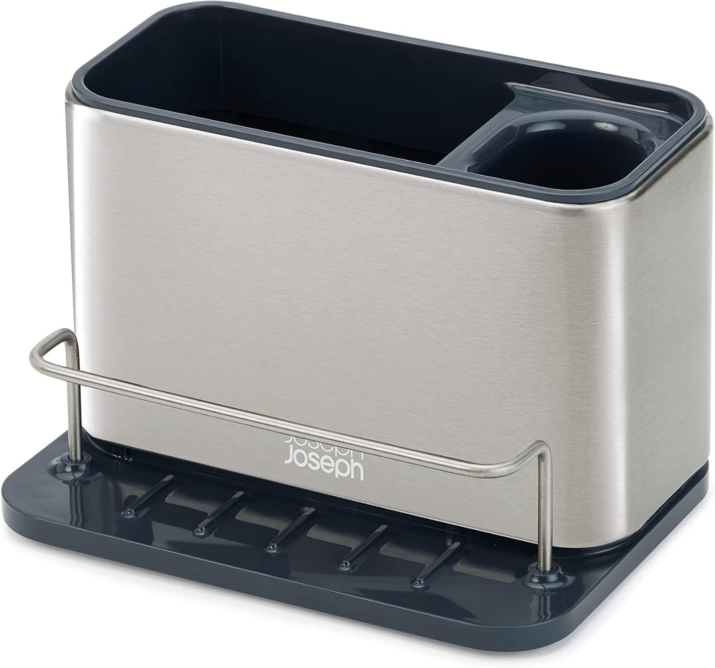 Joseph Joseph Surface Stainless Steel Sink Caddy, Sink Area Organizer and Sponge Holder, Gray