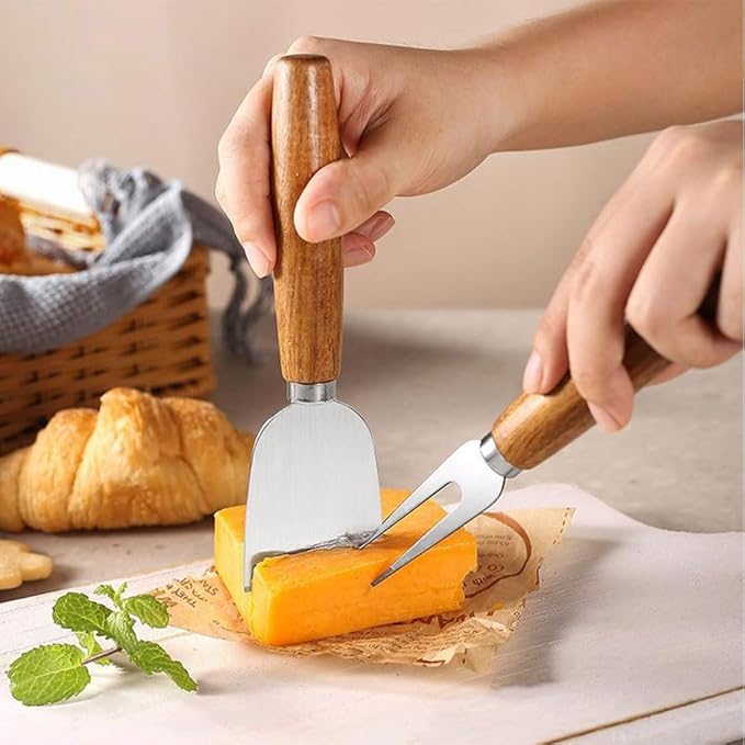 Charcuterie Board Accessories Spreader Knife Set Cheese Butter with Wooden Handles Mini Serving Tongs Spoons Forks Toothpick Flags for party Wedding Christmas (ABX-2)