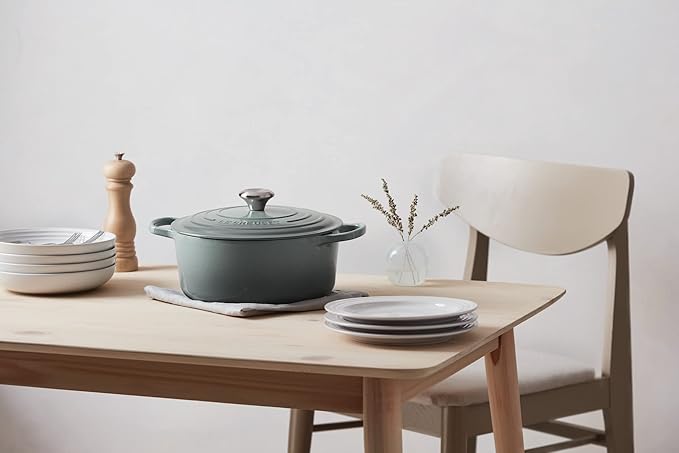 Le Creuset Enameled Cast Iron Signature Round Dutch Oven, 4.5 qt., Sea Salt