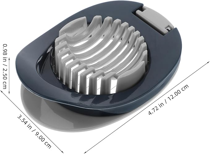NUOBESTY Egg Slicer Boiled Egg Cutter Kitchen Tool Dark Blue Handle Mushroom Slicer Fruit Preparation