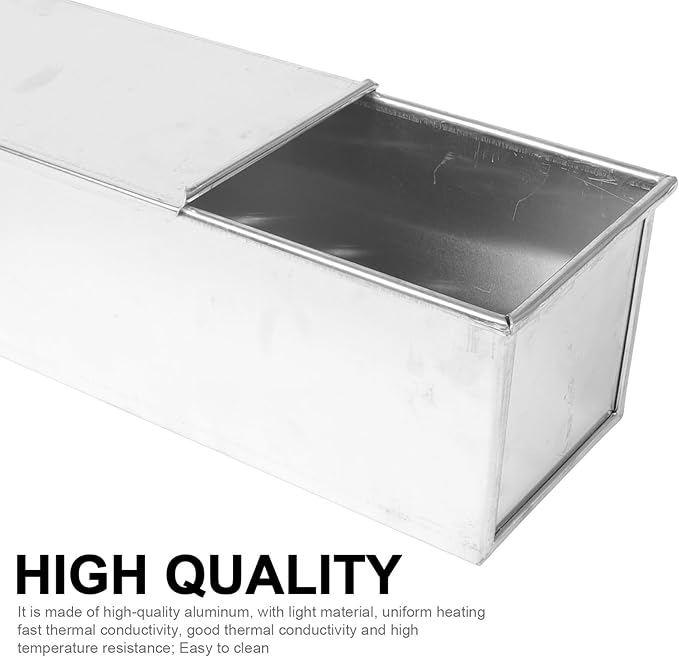 BESPORTBLE Toast Mold and Non-stick Bread Pan with Lid 1200g Loaf Baking Box for Kitchen Baking Supplies and Toast Making