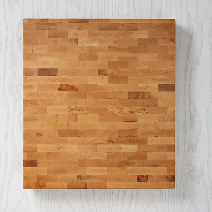 Personalization Universe Premium Wooden Cutting Board 16x18x1.75 - Handcrafted North American Hardwood End Grain with Feet - Charcuterie/Wedding Gift - Made in USA