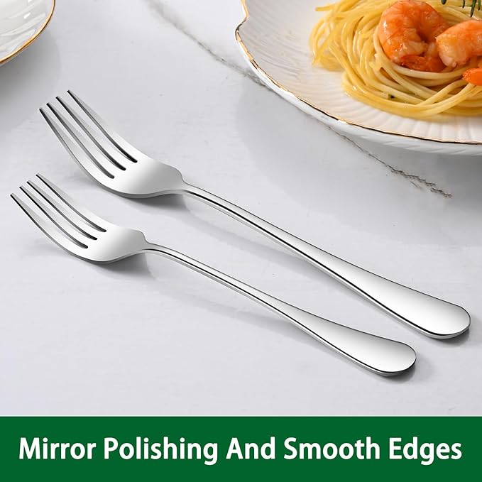 16-Piece 7.3 Inches Dinner Spoons,Stainless Steel Soup Spoons,Dishwasher Safe Tablespoon,Durable Silver Table Spoon Set For Restaurant,Hotel