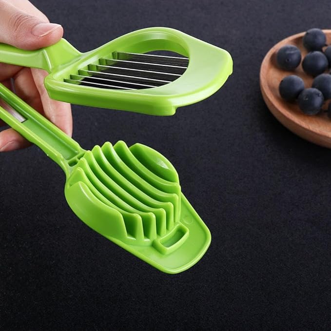 2pcs Stainless Steel Egg Slicer Fruit Cutter,Handheld Mushroom Kiwi Divider Egg Split Device,Strawberry Cheese Cutter Multifunction Slicing Mould
