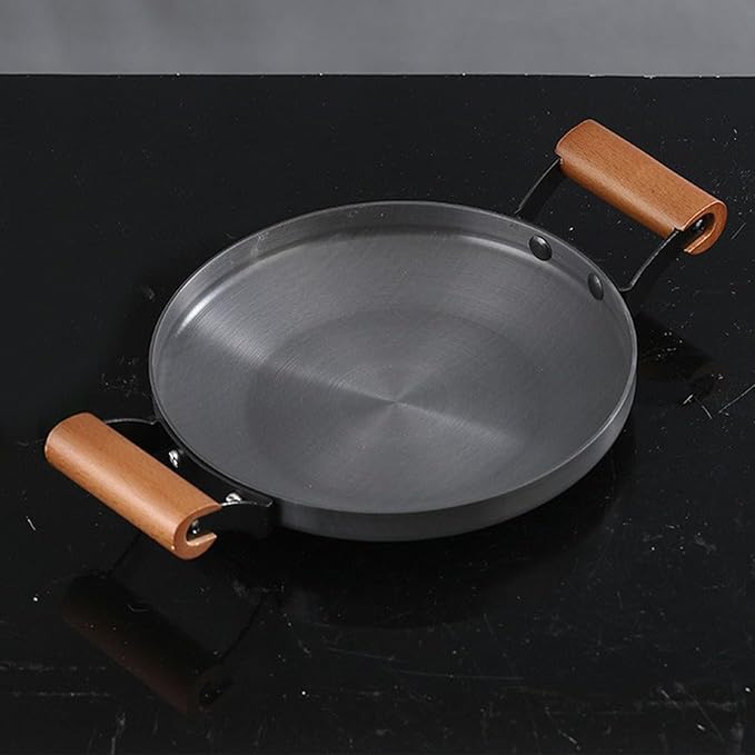 Sunicon Aluminum Alloy Braiser Multifunction Induction Cooking Fry Pan Dual Handles Cookwares Commercial Home Kitchen (24cm)