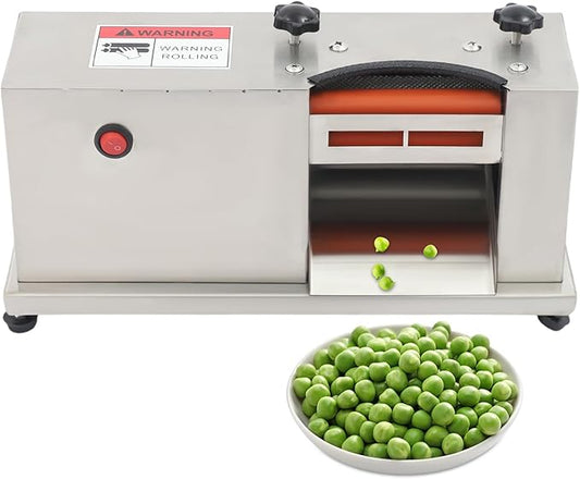 Electric Pea Sheller 25W Bean Sheller Machine 5.5 LBS/H Pea & Bean Sheller Machine with Adjust Rollers Commercial Beans Stripper Sheller for Home Kitchens, Restaurants