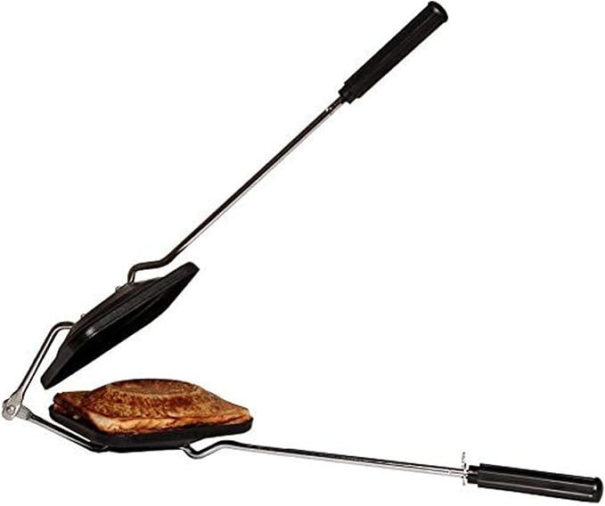 Gas Sandwich Maker Nonstick Toaster Panini Press Cookware Hand Toaster Sandwich Maker 1 Piece (Black)