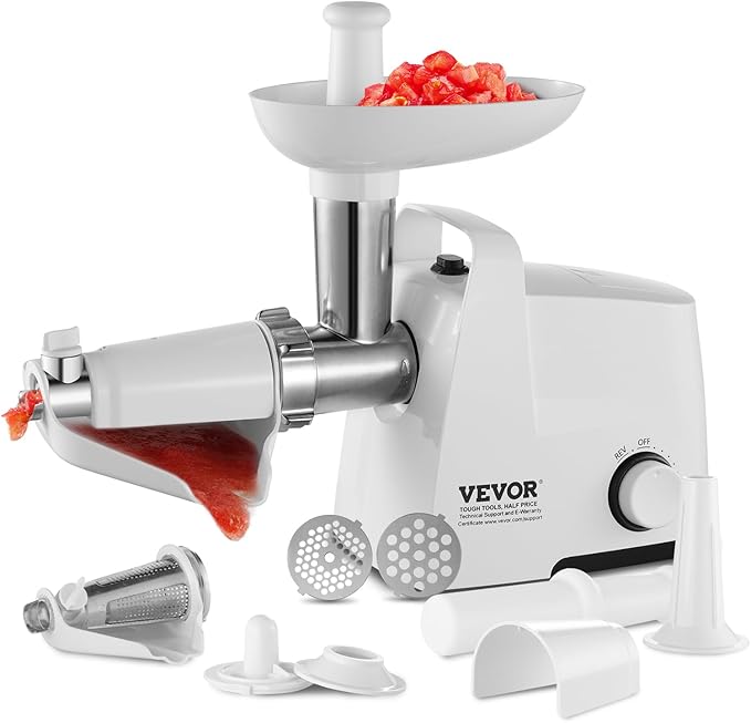 VEVOR Electric Tomato Strainer, 300W Tomato Sauce Maker Machine, 4 LBS/Min Food Strainer and Sauce Maker, Pure Copper Motor Food Mill with Reverse Function for Tomato Strawberry Blueberry Sauce
