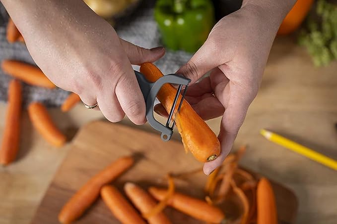 KUHN RIKON Original Swiss Peeler, Set of 3, Green, Red and Grey