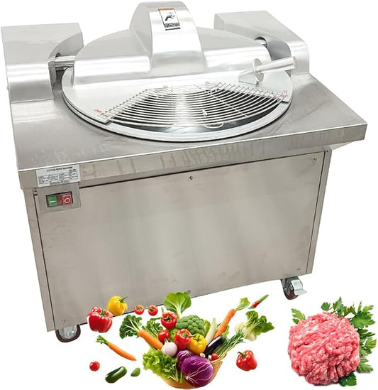 JARYANNIX 110V 24L Commercial Food Chopper Processor 1500W Electric Meat Vegetable Grinder Blender Multifunctional Food Cutter for Meat Vegetables Fruits Ginger Garlic 1400r/min