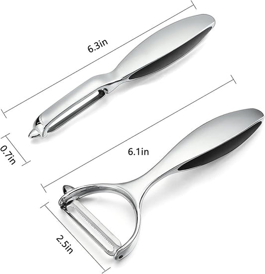 Vegetable Peeler Stainless Steel Potato Peelers Y-Shaped and I-Shaped Peelers,Veggie Carrot Fruit Peelers for Home kitchen