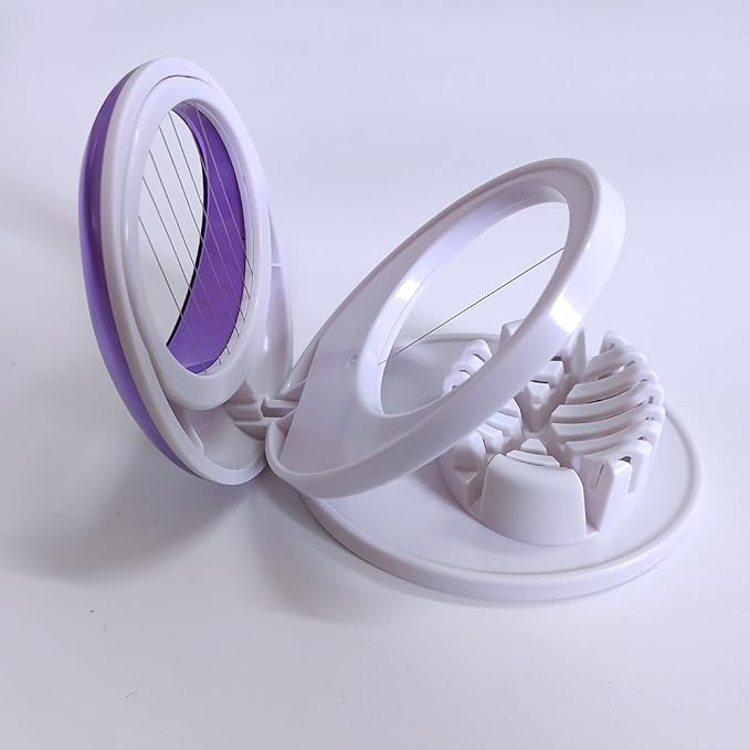 Egg Slicer for Hard Boiled Eggs,Easy to Cut Egg into Slices, Wedge and Dices, Sturdy ABS Body with Stainless Steel Wires,Non-slip Feet,Dishwasher Safe, BPA Free (Green)